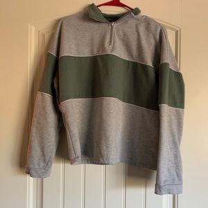 Cropped Fleece 3/4 zip pull over